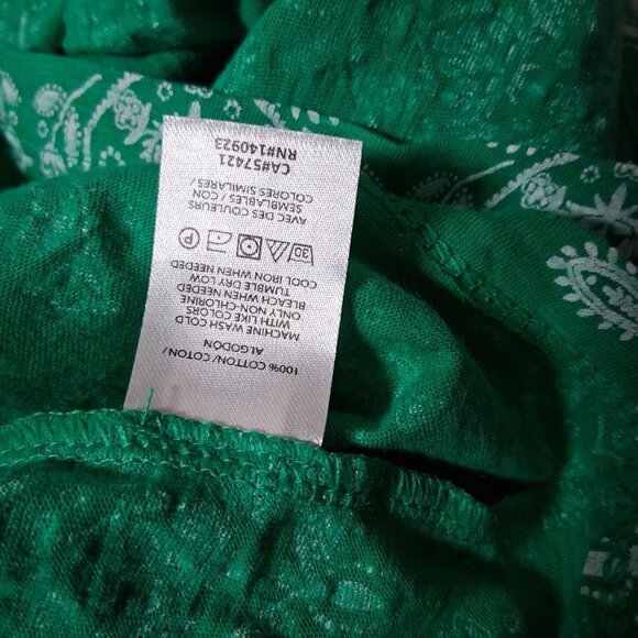 Loft Outlat Tank Top WOmen XL Green White Floral Kelly Green Burnout New READ - Picture 8 of 13